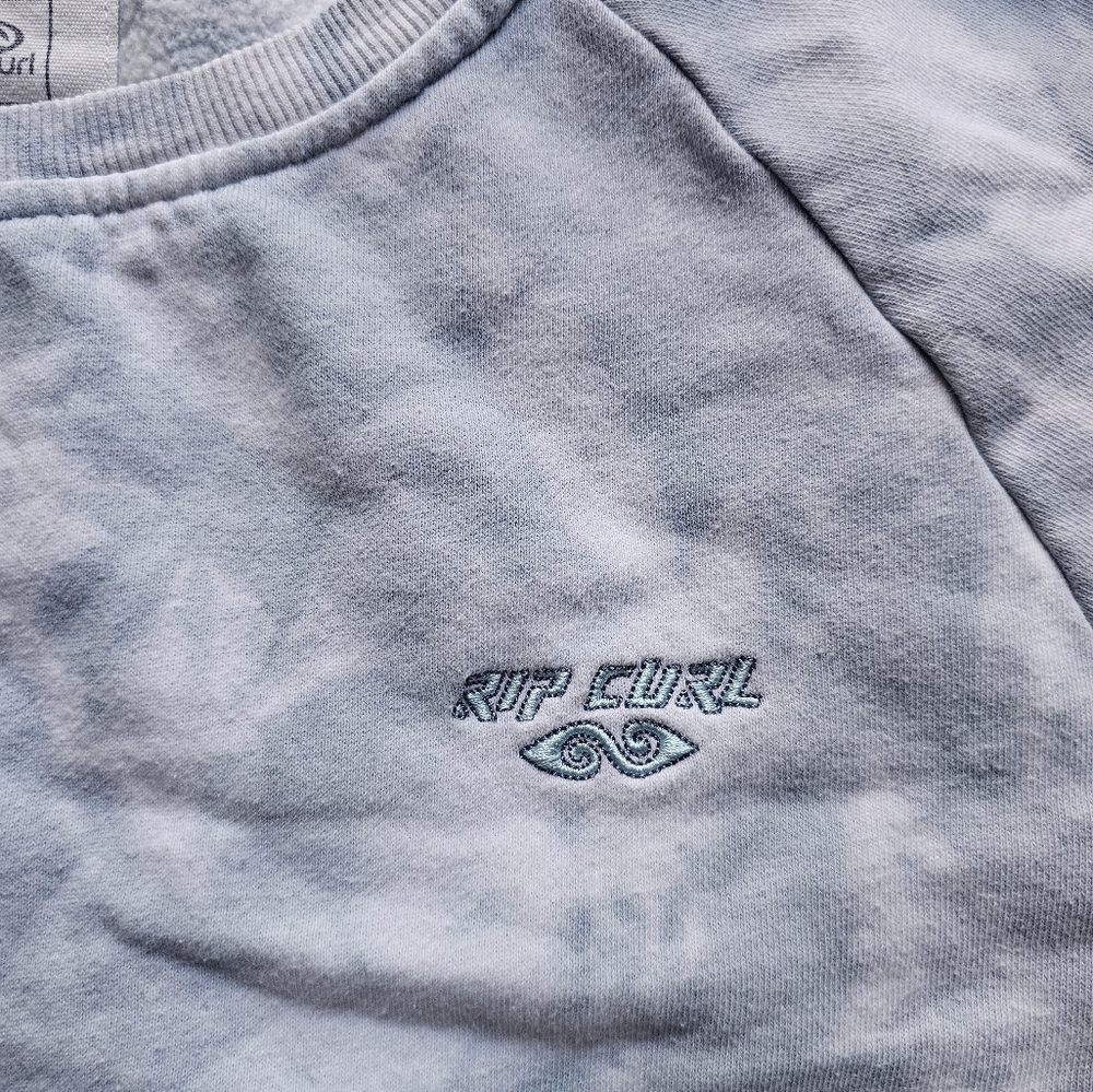 RIP CURL‎ sky tie dye Pastel Stripe sleeves surf cotton blend Sweatshirt size M - Picture 2 of 8